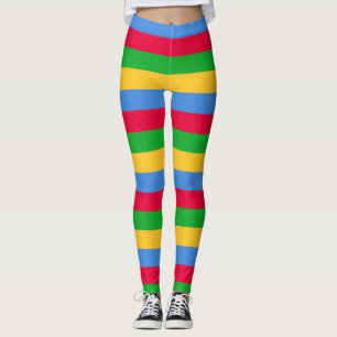 Horizontale Streifen der nationalen Flaggenfarben Leggings