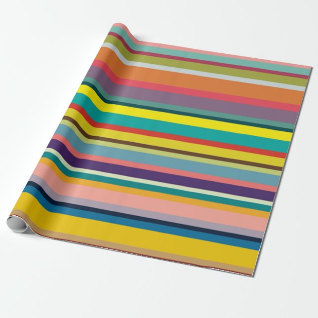 Horizontale Streifen Geschenkpapier (Ungerollt)