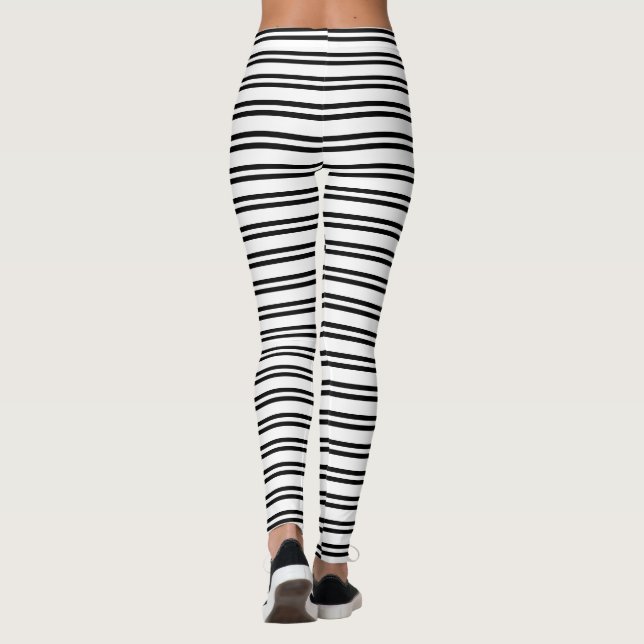 Horizontale Streifen-gestreiftes Leggings (Rückseite)