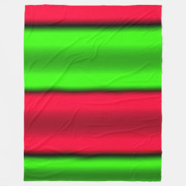 Horizontale Streifen grün und rot Fleecedecke