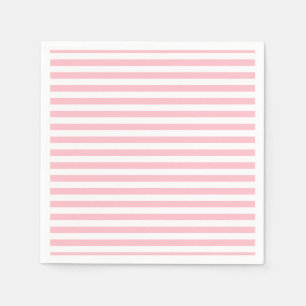 Horizontale Streifen in Rosa und Weiß Serviette