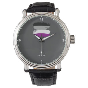 Horizontale Streifen mit dem coolen asexuellen Sto Armbanduhr