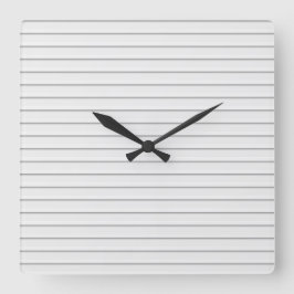 Horizontale Streifenhintergrundverriegelung Quadratische Wanduhr