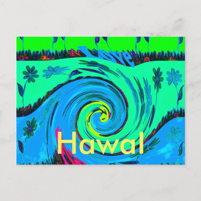 Horizontale Vorlage für Hawaii-Postkarten Postkarte (Vorderseite)