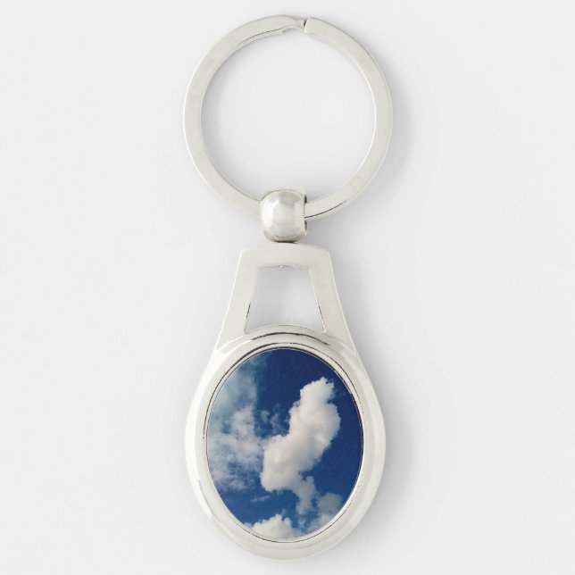 Horizontale Wolke Schlüsselanhänger (Vorderseite)