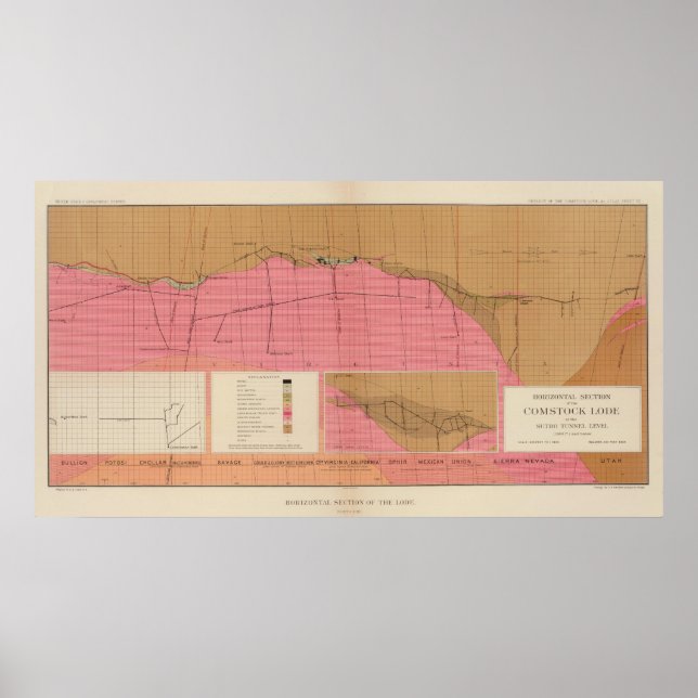 Horizontaler Abschnitt der Comstock Lode North Poster (Vorne)