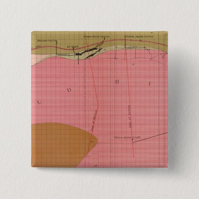 Horizontaler Abschnitt der Comstock Lode South Button (Vorderseite)