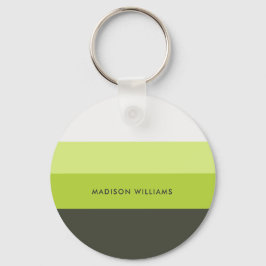 Horizontaler Monogramm-Farbblock-Minimalistischer Schlüsselanhänger