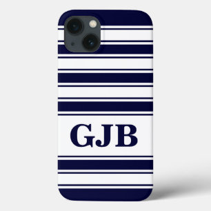 Horizontaler Navy-Streifen mit Monogramm title_seo2