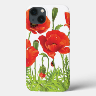 Horizontaler Rahmen mit rotem Mohn Case-Mate iPhone Hülle