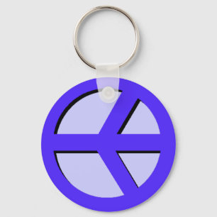 Horizontaler Schlüsselanhänger für Frieden (blau)