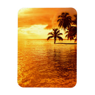 Horizontaler Sonnenuntergang Magnet