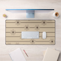 Horizontaler Streifen Brown Khaki Blume Y2K Muster