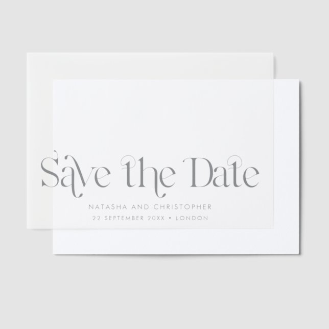 Horizontales Art Deco Save the Date Overlay (Versetzt)