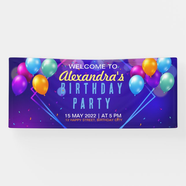 Horizontales Banner der Geburtstagspartei (Horizontal)