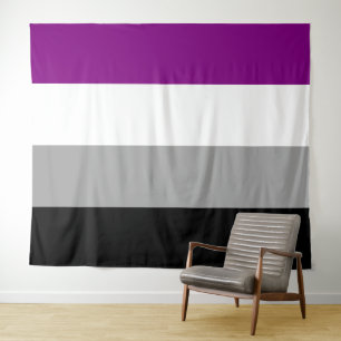 Horizontales Flag für den asexuellen Stolz Wandteppich