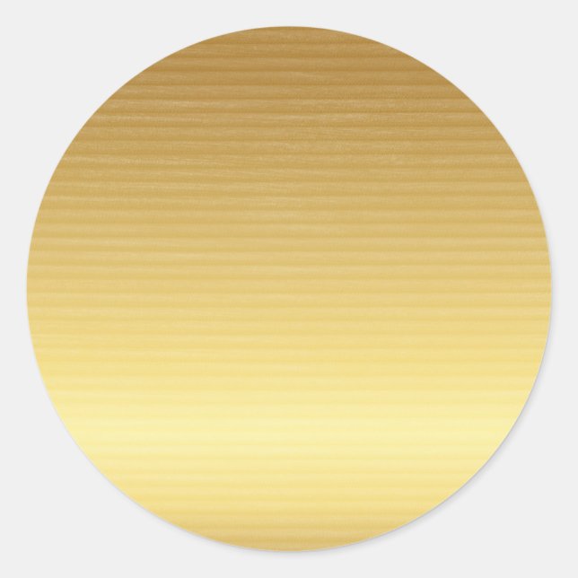 Horizontales Gold Runder Aufkleber (Vorderseite)