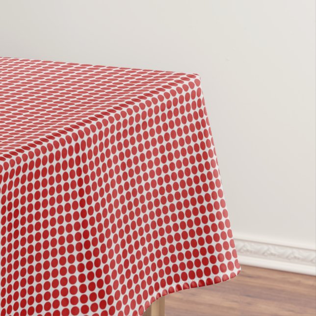 Horizontales, grafisches Muster rot weiß Tischdecke (Beispiel)