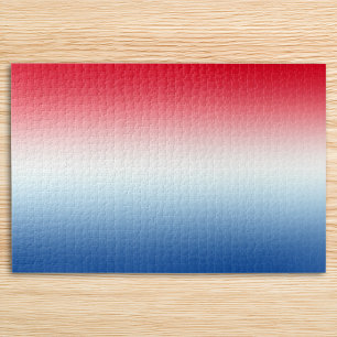 Horizontales Helles Rot, Weiß und Blau Ombre