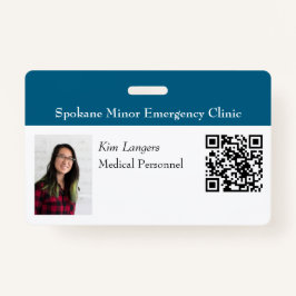 Horizontales ID-Foto und QR-Code-Abzeichen Generis Ausweis