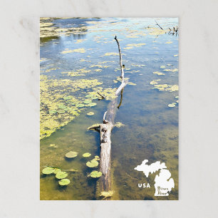 Horizontales Logo des Lake Erie Metropark Turtle L Postkarte