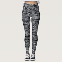 Horizontales Schwarz und Weiß Leggings