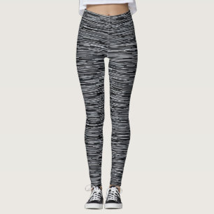 Horizontales Schwarz und Weiß Leggings