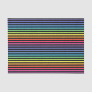 Horizontales, schwarzes Rainbow-Streifenpapier Seidenpapier