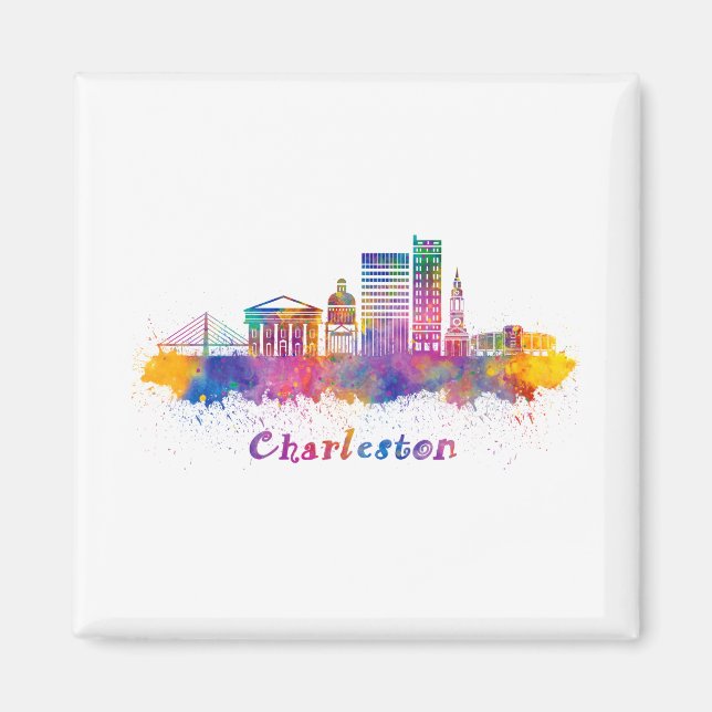 horizonte charleston acuarela magnet (Vorne)