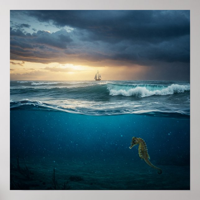 Horizonte Oben und Unten Poster (Vorne)