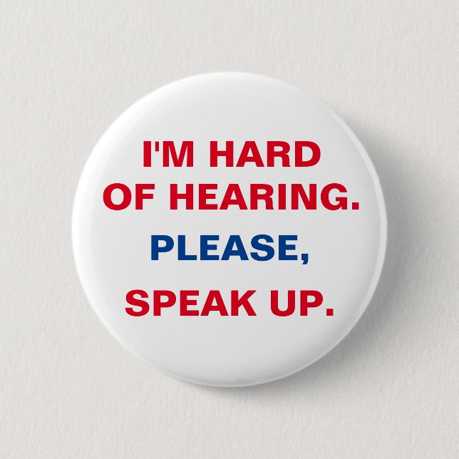 Hörknopf Button (Vorderseite)