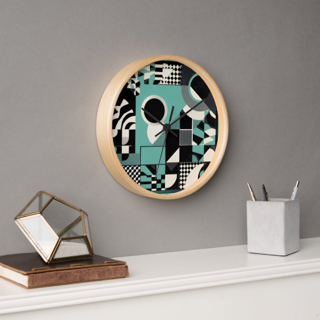 HORLOGE 민 트 패 턴 시 계 (Bureau)