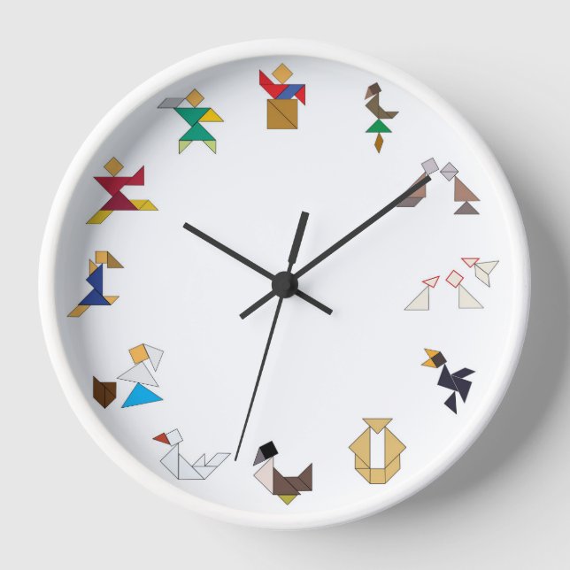 Horloge - 12 Jours de Tangrammes de Noël (Recto)