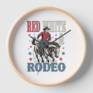Horloge 4 juillet Rodeo Cowboy