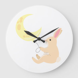 Horloge à ballon Lapin & Lune