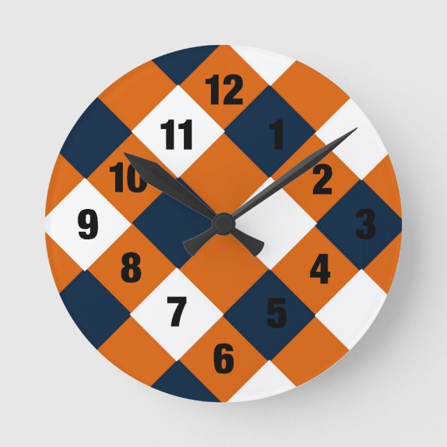 Horloge à cordonnier orange et bleu (Recto)