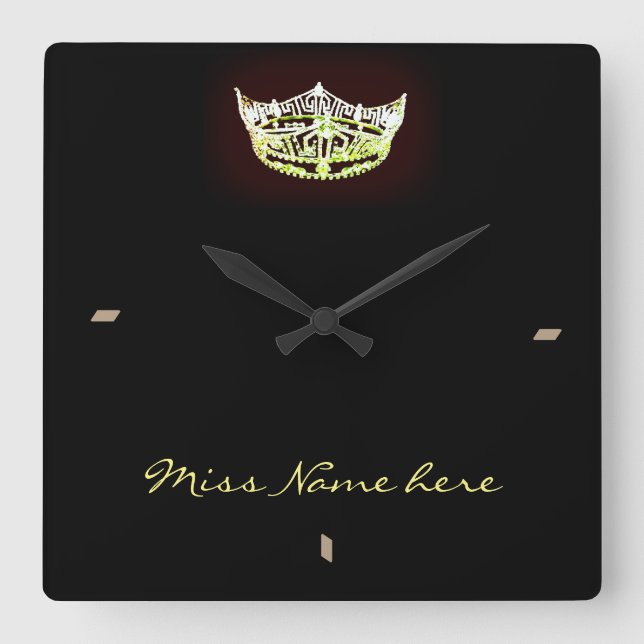 Horloge à couronne jaune style Miss America (Recto)