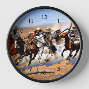 Horloge A Dash for the Timber, Frederic Remington,
