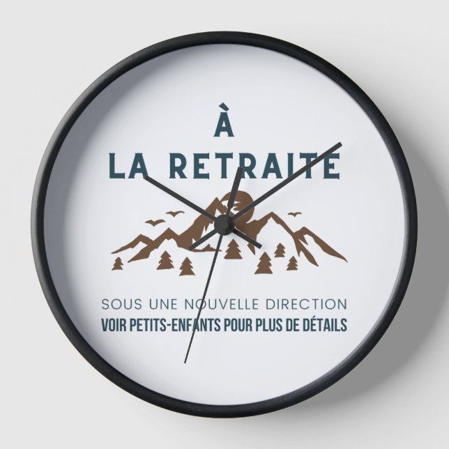 Horloge A la retraite vers une nouvelle direction, papa (Recto)
