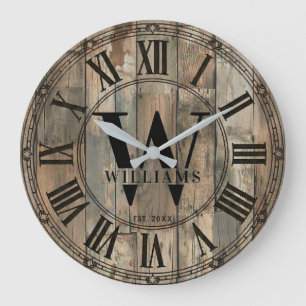 Horloge à monogramme de la famille Williams de sty