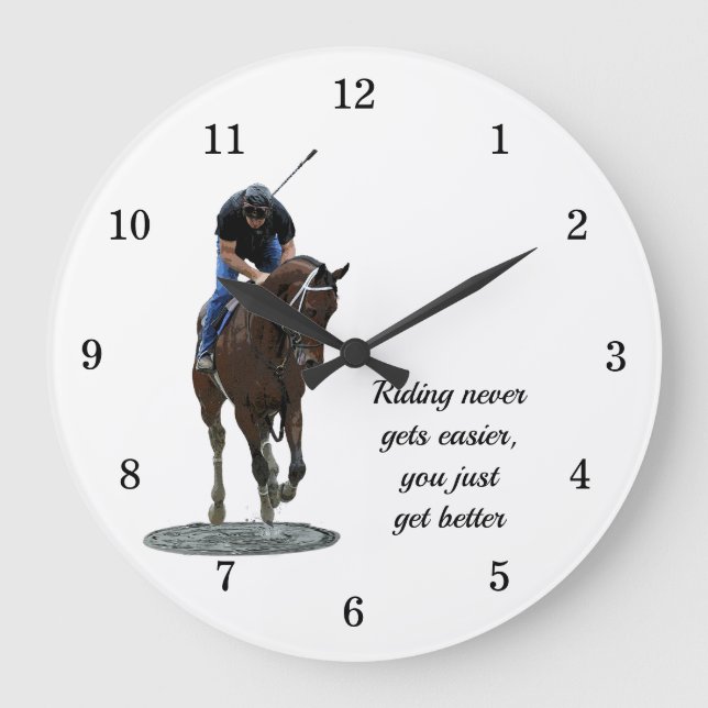 Horloge À Mur À Cheval Et À Rider À Brousses (Recto)