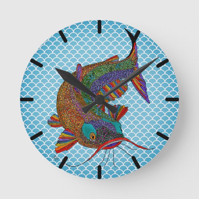 Horloge à poisson coloré (Recto)