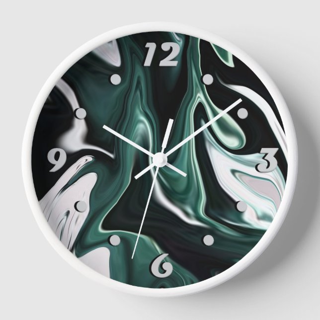 Horloge Abstract elegant fluide marble liquide (Recto)