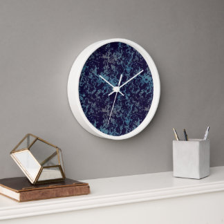 Horloge Abstrait bleu