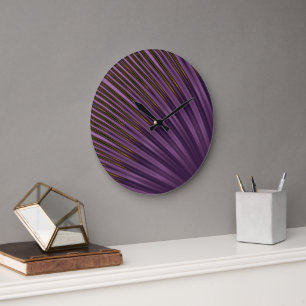 Horloge Abstraite mauve