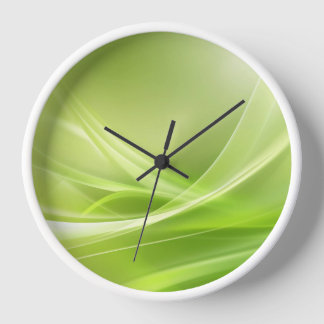 Horloge Abstraite verte - Design d'art moderne