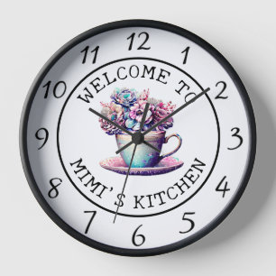 Horloge Accueil personnalisé dans la cuisine de Mimi