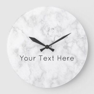 Horloge acrylique de marbre blanche faite sur