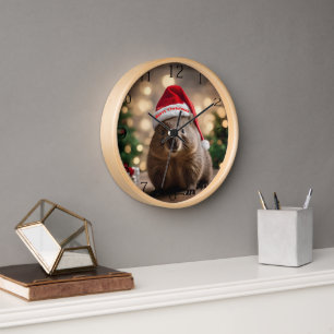 Horloge adorable Noël Wombat,