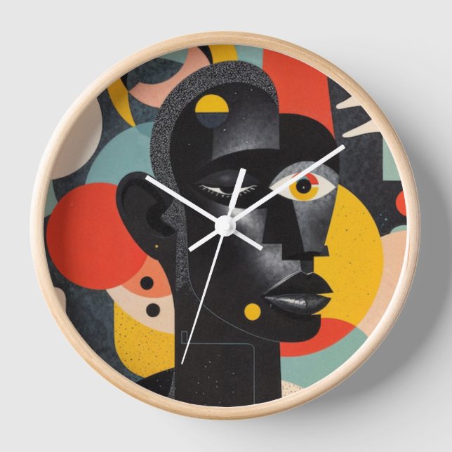 Horloge Aesthetic Colorful Abstract Dadaism  (Recto)
